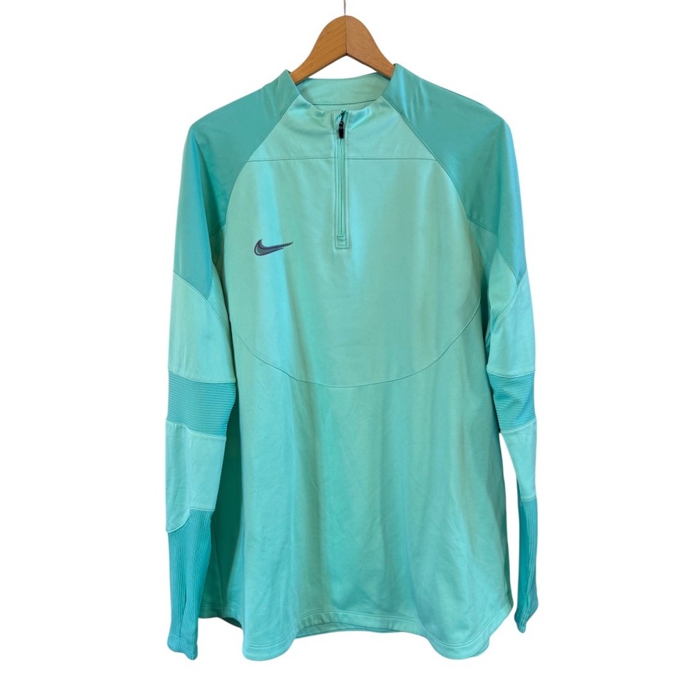 Wmns Nike Strike LS‎ Green Glow Soccer Drill Top 1/4 Zip Therma-Fit Pullover XL